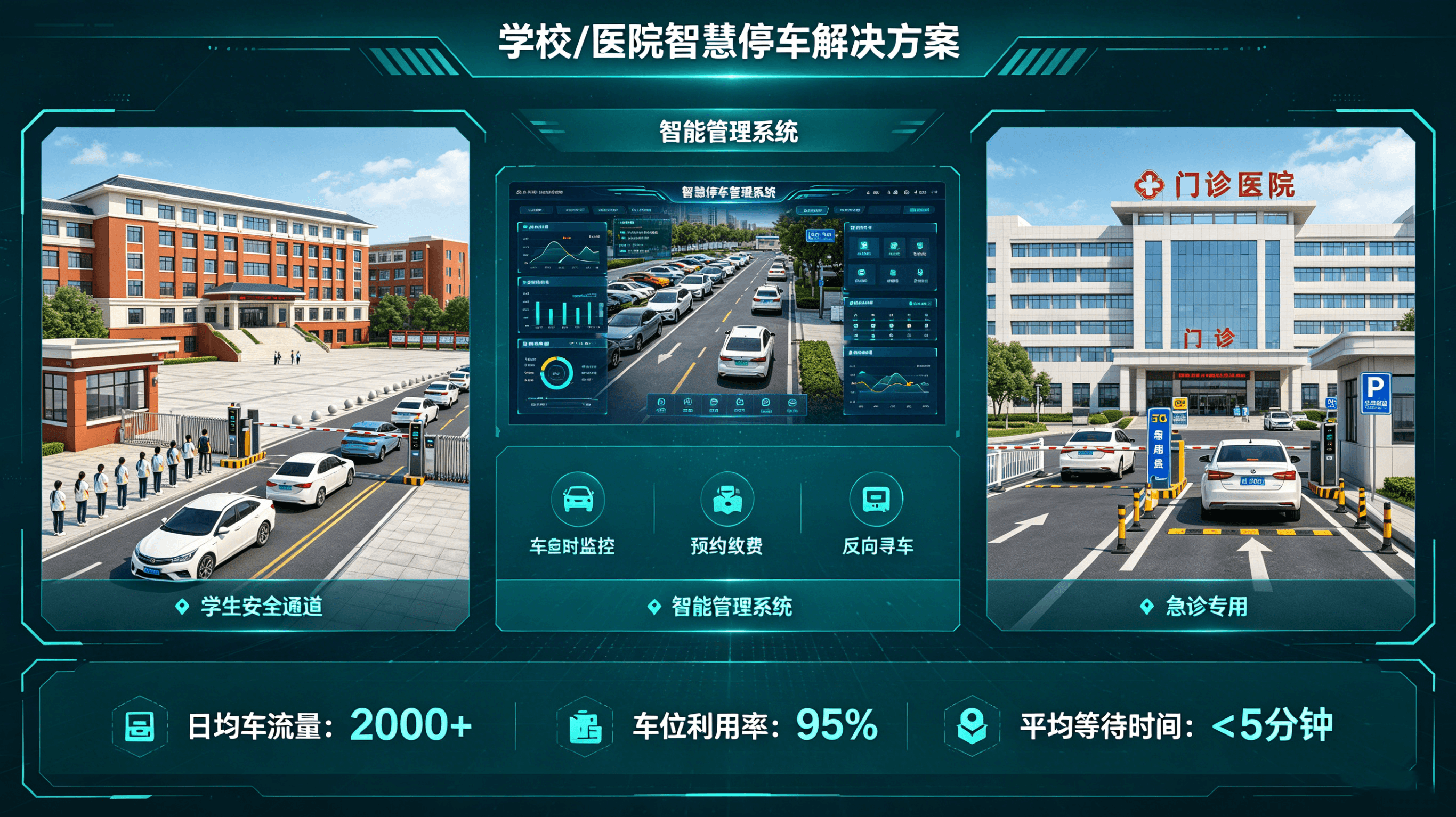学校/医院智慧停车解决方案